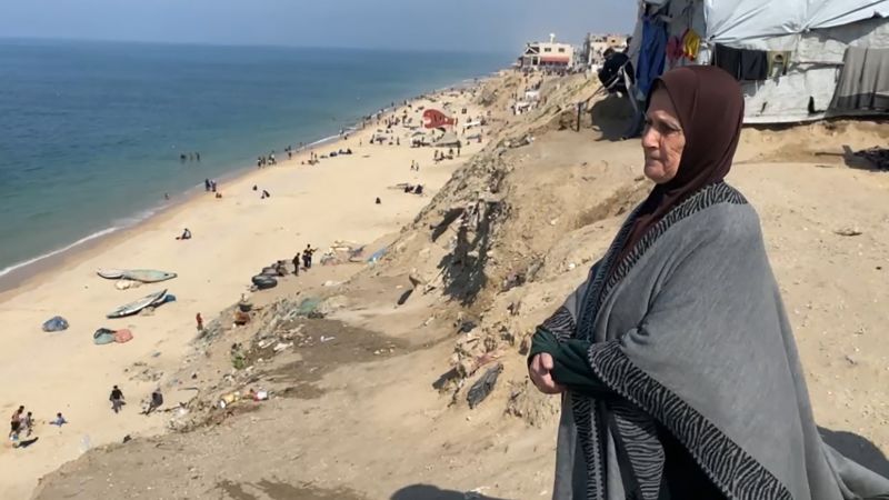 An aged Palestinian girl fled her house in northern Gaza. Now she is preventing to maintain her grandchildren alive