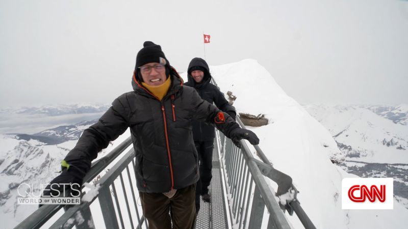 Crossing Switzerland’s sky-high suspension bridge