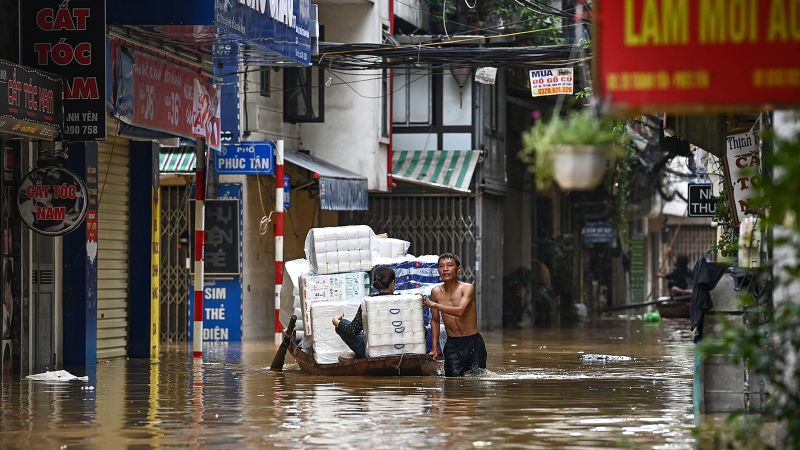 Hurricane Yagi continues to devastate Vietnam leaving round 200 useless, almost every week after landfall