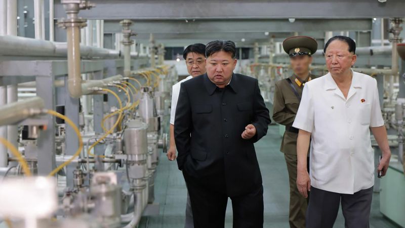 North Korea releases photographs of Kim Jong Un visiting a uranium enrichment web site