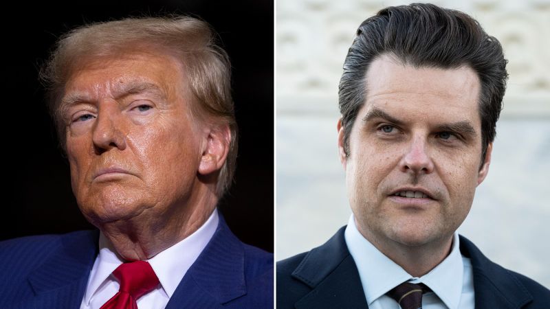 Trump escalates check of power over Gaetz decide